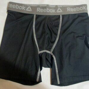 Reebok Mens Medium Black Performance Boxer Briefs Underwear NWT